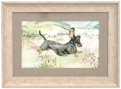 Product photograph of Voyage Maison Louie Birch The Dachshund Framed Print from Choice Furniture Superstore