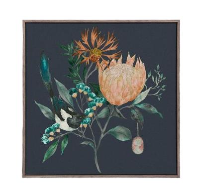 Product photograph of Voyage Maison Fortazela Stone Sapphire Framed Canvas from Choice Furniture Superstore