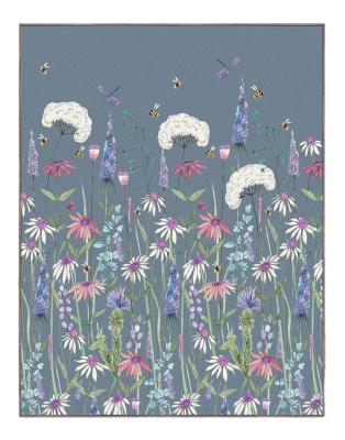 Product photograph of Voyage Maison Hermione Bluebell Framed Canvas - 181cm X 140cm from Choice Furniture Superstore