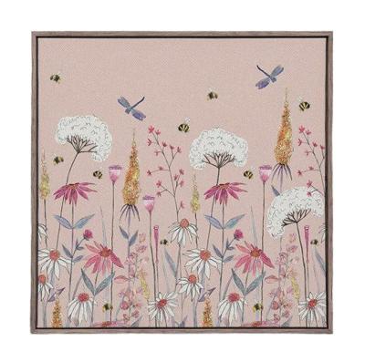 Product photograph of Voyage Maison Hermione Blush Framed Canvas - 49cm X 49cm from Choice Furniture Superstore
