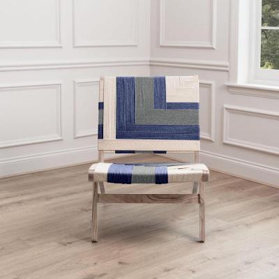 Product photograph of Voyage Maison Ballari Blue Woven Chair from Choice Furniture Superstore