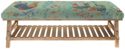 Product photograph of Voyage Maison Bilbury Flock Robins Egg Rupert Bench from Choice Furniture Superstore