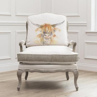 Product photograph of Voyage Maison Highland Coo Florence Multi Coloured Stone Armchair from Choice Furniture Superstore