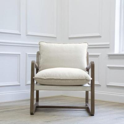 Product photograph of Voyage Maison Tivoli Linen Solid Wood Elias Armchair from Choice Furniture Superstore