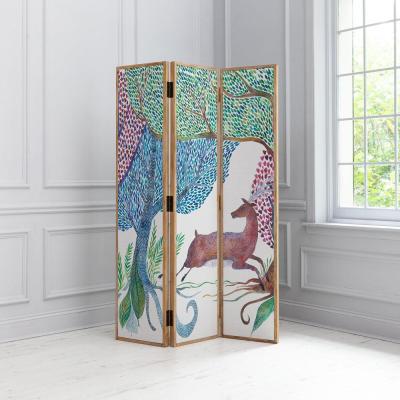 Product photograph of Voyage Maison Willow Woods Multi Coloured Solid Wood Room Divider from Choice Furniture Superstore