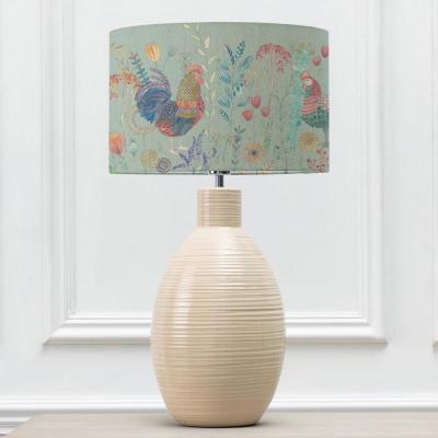 Voyage Maison Bilbury Flock Eva Epona Cream And Robins Egg Complete Table Lamp