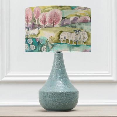 Voyage Maison Buttermere Eva Agri Teal And Linen Complete Table Lamp