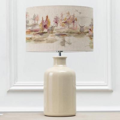 Voyage Maison Caledonian Forest Eva Elspeth Cream And Linen Complete Table Lamp