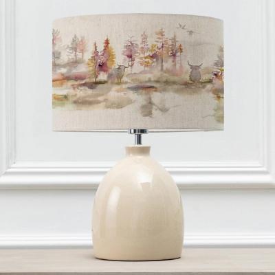 Voyage Maison Caledonian Forest Eva Leura Cream And Linen Complete Table Lamp