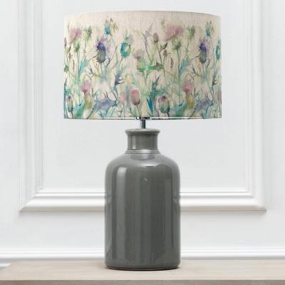 Voyage Maison Cirsium Eva Elspeth Grey And Damson Complete Table Lamp