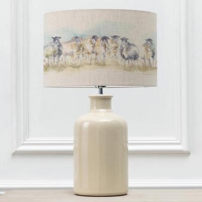 Voyage Maison Come By Eva Elspeth Cream And Linen Complete Table Lamp