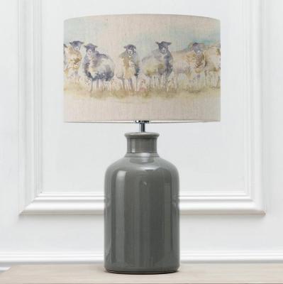 Voyage Maison Come By Eva Elspeth Grey And Linen Complete Table Lamp