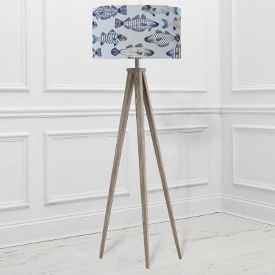 Voyage Maison Cove Eva Aratus Grey And Cobalt Complete Floor Lamp