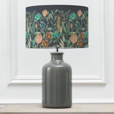 Voyage Maison Fortazela Eva Elspeth Grey And Sapphire Complete Table Lamp