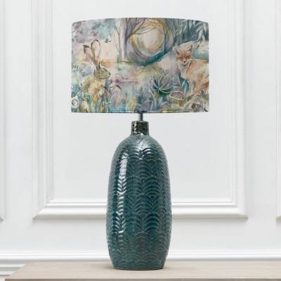 Voyage Maison Fox And Hare Eva Jadis Aqua And Linen Complete Table Lamp