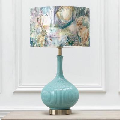 Voyage Maison Fox And Hare Eva Ursula Aqua And Linen Complete Table Lamp