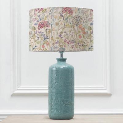 Voyage Maison Hedgerow Eva Inopia Teal And Linen Complete Table Lamp