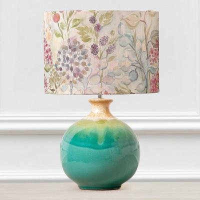 Voyage Maison Hedgerow Eva Neso Aqua And Linen Complete Table Lamp