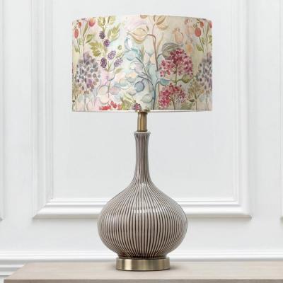 Voyage Maison Hedgerow Eva Ursula Silver And Linen Complete Table Lamp