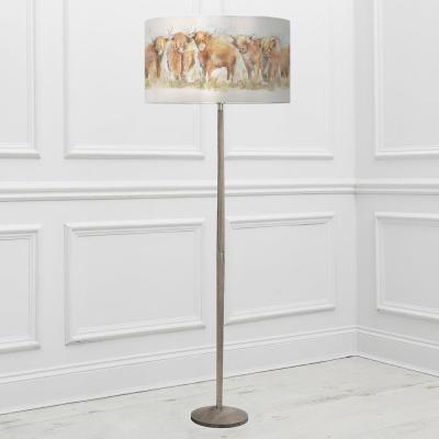 Voyage Maison Highland Cattle Eva Solensis Grey And Linen Complete Floor Lamp