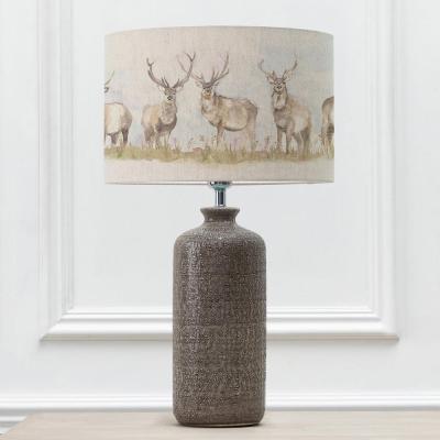 Voyage Maison Moorland Stag Eva Inopia Grey And Linen Complete Table Lamp