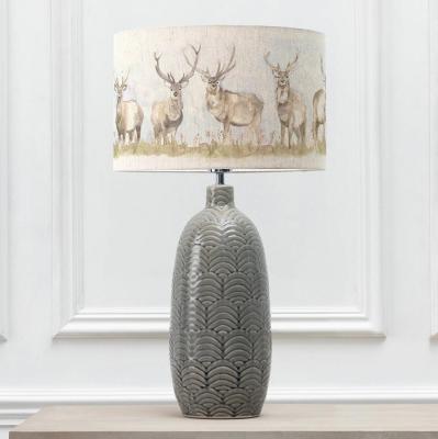 Voyage Maison Moorland Stag Eva Jadis Grey And Linen Complete Table Lamp