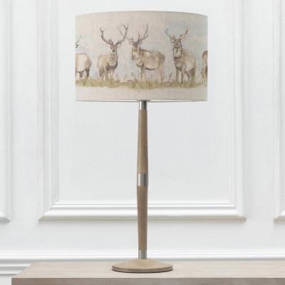 Voyage Maison Moorland Stag Eva Solensis Grey And Linen Complete Table Lamp