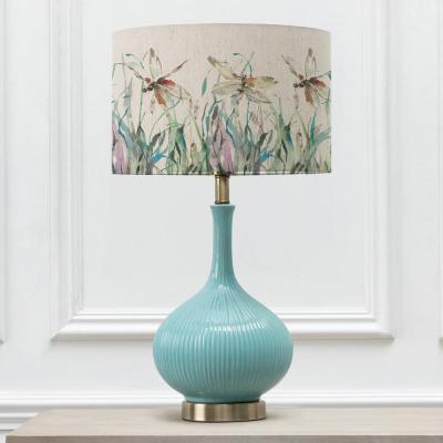 Voyage Maison Nightingale Eva Ursula Aqua And Linen Complete Table Lamp