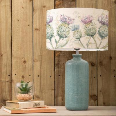 Voyage Maison Thistle Glen Eva Inopia Teal And Linen Complete Table Lamp