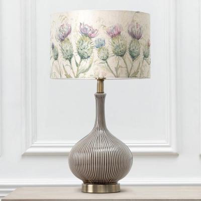 Voyage Maison Thistle Glen Eva Ursula Silver And Linen Complete Table Lamp