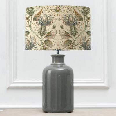 Voyage Maison Varys Eva Elspeth Grey And Auburn Linen Complete Table Lamp