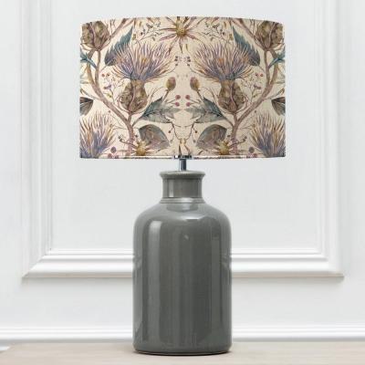 Voyage Maison Varys Eva Elspeth Grey And Pastel Linen Complete Table Lamp