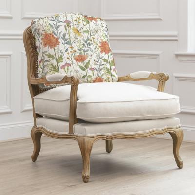 Voyage Maison Delamere Oak And Linen Printed Florence Armchair