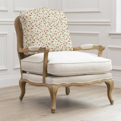 Voyage Maison Fresia Oak And Linen Printed Florence Armchair
