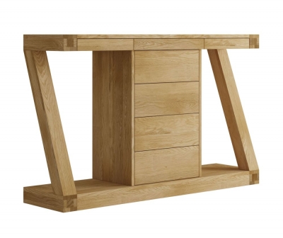 Product photograph of Homestyle Gb Z Designer Oak Console Table from Choice Furniture Superstore