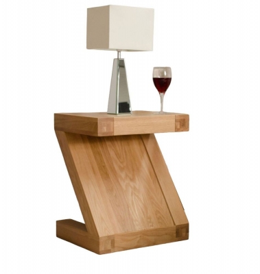 Product photograph of Homestyle Gb Z Designer Oak Lamp Table from Choice Furniture Superstore