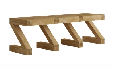 Product photograph of Homestyle Gb Z Designer Oak Large Dining Bench from Choice Furniture Superstore