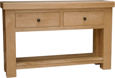 Product photograph of Homestyle Gb Bordeaux Oak Console Table from Choice Furniture Superstore