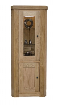 Product photograph of Homestyle Gb Bordeaux Oak Corner Display Unit from Choice Furniture Superstore