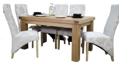 Product photograph of Homestyle Gb Bordeaux Oak Rectangular Dining Table - 6 Seater from Choice Furniture Superstore