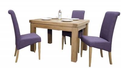 Product photograph of Homestyle Gb Bordeaux Oak Small Extending Dining Table from Choice Furniture Superstore