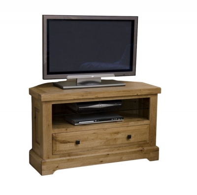 Product photograph of Homestyle Gb Deluxe Oak Corner Tv Unit from Choice Furniture Superstore