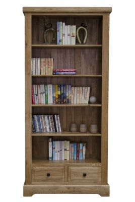 Product photograph of Homestyle Gb Deluxe Oak Large Bookcase from Choice Furniture Superstore