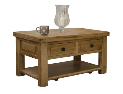 Product photograph of Homestyle Gb Deluxe Oak Storage Coffee Table from Choice Furniture Superstore