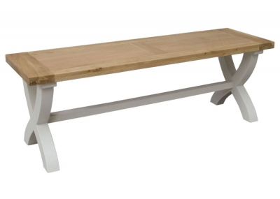 Product photograph of Homestyle Gb Painted Deluxe Dining Bench from Choice Furniture Superstore