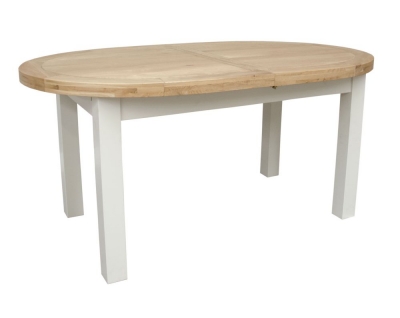 Product photograph of Homestyle Gb Painted Deluxe Oval Extending Dining Table from Choice Furniture Superstore