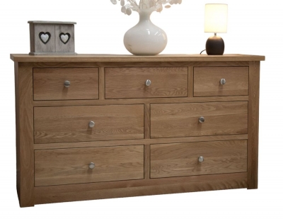 Product photograph of Homestyle Gb Torino Oak 4 3 Drawer Chest from Choice Furniture Superstore