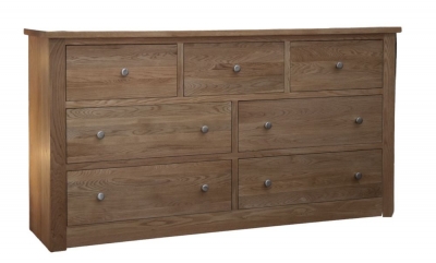 Product photograph of Homestyle Gb Torino Oak 4 3 Drawer Deep Chest from Choice Furniture Superstore