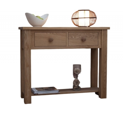 Product photograph of Homestyle Gb Torino Oak Console Table from Choice Furniture Superstore