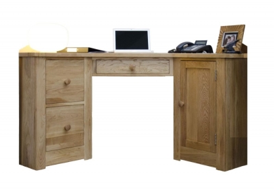 Product photograph of Homestyle Gb Torino Oak Corner Computer Desk from Choice Furniture Superstore